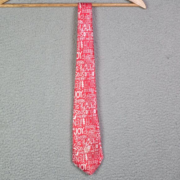 Christmas Musical Necktie Red Novelty Holiday Party Tie New Festive - Picture 3 of 8
